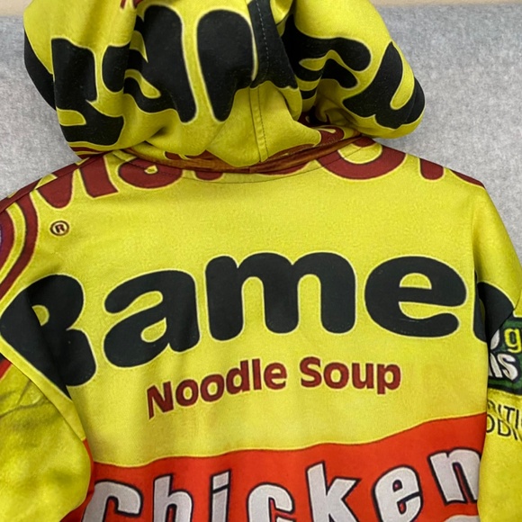 Rage On Small Ramen Chicken Noodles All Over Print Full Zip Hoodie Unisex - Picture 5 of 7